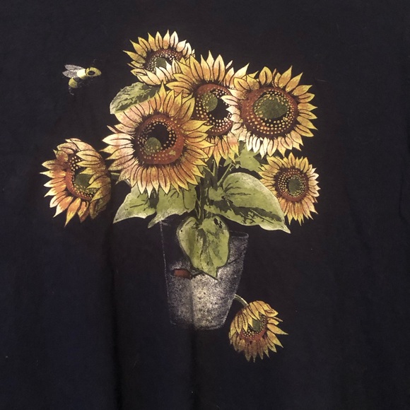 EUC Vintage Catherine’s Sunflower 3/4 Sleeve Navy Tunic, plus Size 5X - Picture 3 of 3